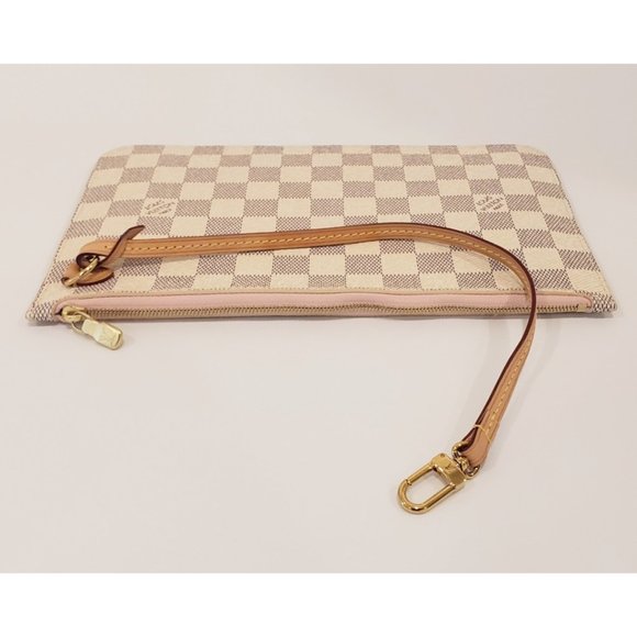 Louis Vuitton Neverfull MM Pochette in Damier Azur Canvas - Picture 2 of 9